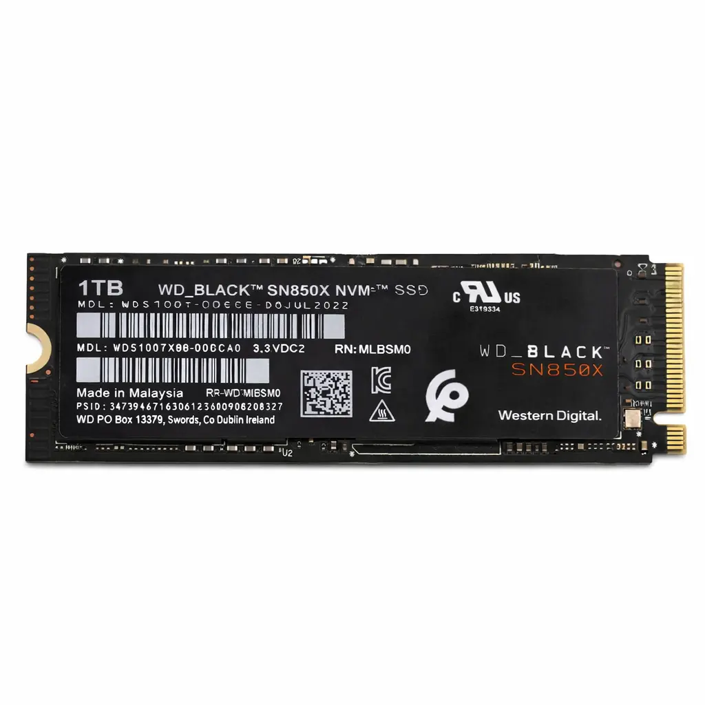 SSD M2 NVMe WD_BLACK SN850X 2TB GEN4 7.3GB par Sec